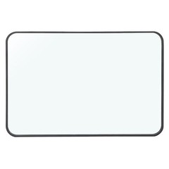 Rectangular Wall Mirror for Entryways Washrooms Living Rooms Black 24 x 36
