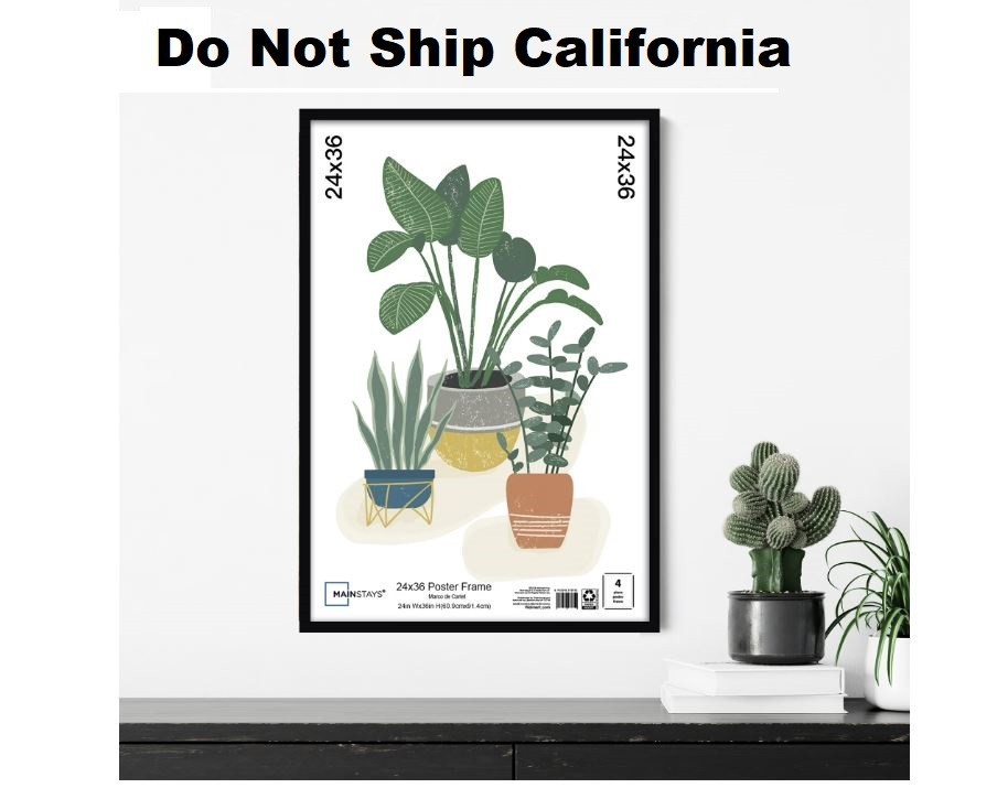 Mainstays 24×36 Basic Black Poster Frame FREE Shipping