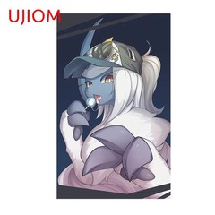 UJIOM For Furry Girl Wall Stickers Bedroom Waterproof Decals Living Room Trunk
