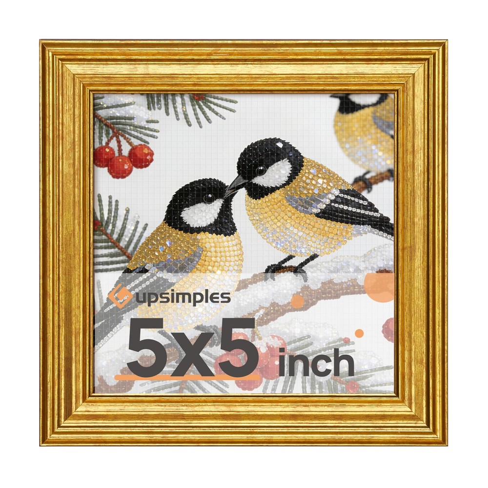 Vintage 5×5 Picture Frame, Antique Gold Frames Display 4×4 with Mat or 5 x 5 …