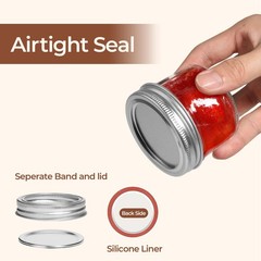 8 Pack 4 Oz Clear Mini Mason Jars Regular Mouth Glass Storage