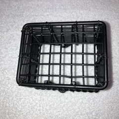 Small Cast Iron Basket with Handle, 2 in X 3 1/4 in, Black