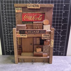 Handmade Coca-Cola Folk Art Wooden Wall Decor Mini Store 9×6 Rustic