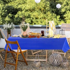 6 Pcs Assorted Color Plastic Tablecloth 54 x 72 Inch Disposable Colorful