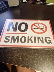 No Smoking Metal Tin Sign 8″ x 12″ Vintage Style Warning Sign Wall Decor