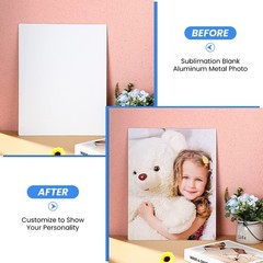 Sublimation Metal Photo Blanks 11 x 14 Inch 0.45mm Thick 11 x 14 Inch, White