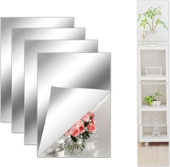 8×6 Inches Self Adhesive Acrylic Mirror Tiles 0.2mm Waterproof Flexible