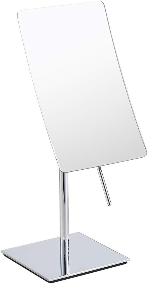 Table Standing Rectangular Vanity Makeup Mirror with 3X Magnification, Made of