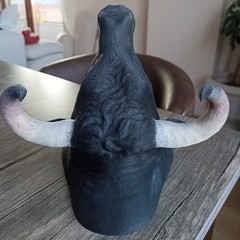 Faux Taxidermy Bull Head Wall Mount | Rustic Man Cave Decor | Farmhouse Gif