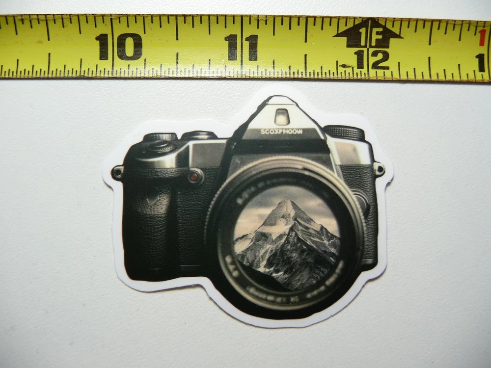 CAMERA MOUNTAIN REFLECTION LENS SMALL STICKER DECAL NATURE OUTDOORS FUN CALMING