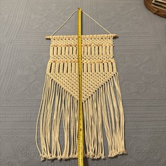 Large Boho Macrame Wall Hanging Tapestry Chic Bohemian Woven 40”x 17”