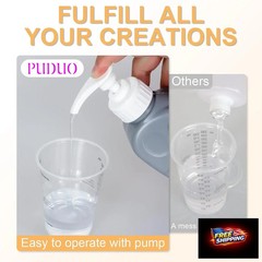 Puduo Fast Cure Epoxy Resin 68OZ, 1 Hour Quick Demold Epoxy Resin Kit, Crystal C