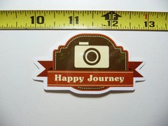 CAMERA HAPPY JOURNEY SMALL STICKER DECAL TRAVEL VACATION ON HOLIDAY