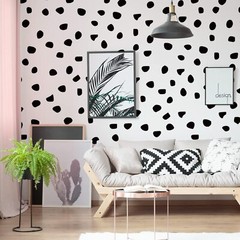 500 Pieces Irregular Polka Dot Wallpaper Decor Classroom Decoration (Black)