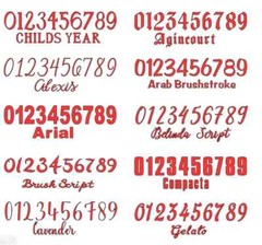 Number Sets Vinyl Color Decal – Sticker – Oracal 651 ID Numbers Custom