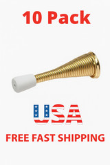 Pack of 4 Everbilt 4″ Bright Brass Finish Stainless Steel Long Spring Door Stop