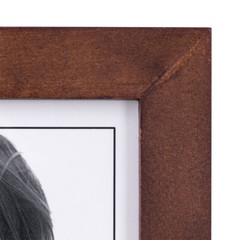 (4-pack) 5×7 Stonewashed Walnut Linear Wood Photo Frames-Sold As a Set of 4 Only