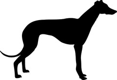 For Greyhound Dog Vinyl Decal Car Window Laptop Dog Silhouette Sticker
