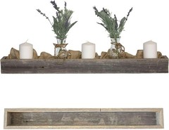 Country Rustic Barnwood Table Decor 35.5″L – Perfect for Planter & Organizing