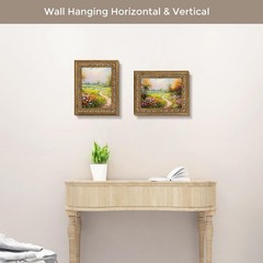 Poster Frame Ornate Bronze, Horizontal and Vertical Wall Display With Real Glass
