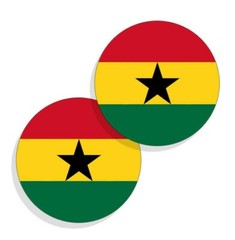 Ghana Flag Stickers Flag Decals Vinyl Stickers Round Indoor Outdoor Ghana 4pack