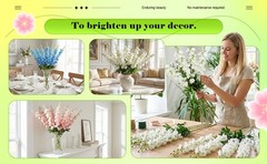 20 Pcs Delphinium Artificial Flowers – 33.5» Long Stem Faux Flower Bulk – Fake