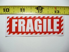 FRAGILE LINES SMALL STICKER DECAL ART WINDOW LAPTOP SKATEBOARD FUNNY