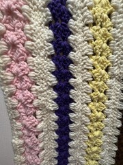Handmade Crocheted Throw Blanket Multi Colors