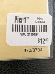 NEW Pier 1 Imports Colorful Wood Mosaic 3”x3” Picture Frame Vertical Photo Desk