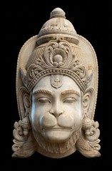 18 in Indonesian Balinese Barong Hanuman Monkey Wood Mask Bali Wall Art Hanging