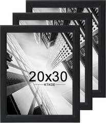 Black Wooden Poster Frame Set of 3 for Vertical or Horizontal Display