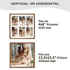 , 4×6 Collage Picture Frame – Solid Wood With Real Glass – Multi Picture Fram…