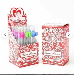 Love Roses Glass Tubes 36pcs = 1 Box Wholesale Price