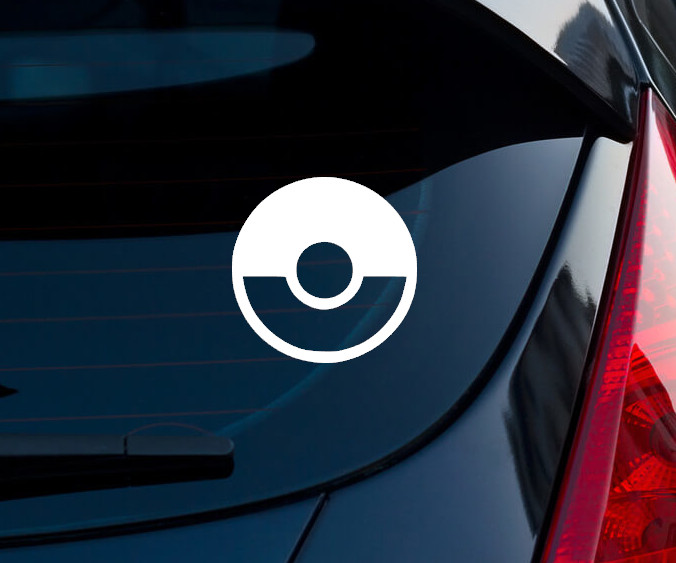 Pokeball Pokemon Super Smash Bros In/Outdoor Matte White Vinyl Decal 3″x3″