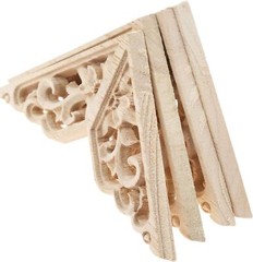 MUXSAM Wooden Decorative Appliques Onlays, 4-Pack 8x8cm/3.15″x3.15″, 4 Pack