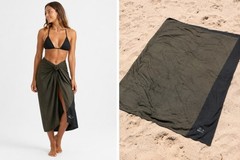 New Tavik Versatile Lightweight Multi-Purpose Beach Throw Blanket Sarong Olive