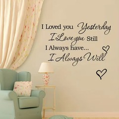 Love Quote Wall Sticker Self-Adhesive Wall Stickers Bedroom Entryway Living Room