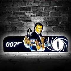 Rare 007 James Bond Pinball Topper Light Box LED Pinball Arcade Decor