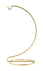 10 Inch Tall Bright Gold Ornament Display Stand Wire Hanger Holders, Pack of 3