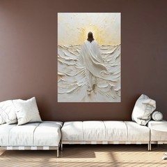 Jesus Walking On Water Canvas Wall art Print Christian Spiritual Home Wall decor