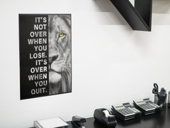 ITS NOT OVER MOTIVATIONAL Wall Vinyl ART Decal Inspirational Poster Removable
