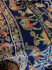 Blue Mandala & Elephants Donkeys Bird India Bohemian Tablecloth/Tapestry 58×54”