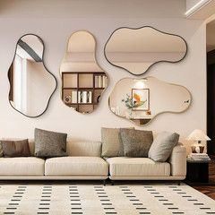 Dorlicecass Irregular Wall Mirror – Wall Mirrors Decorative 22″x 36″ Asymmetrica