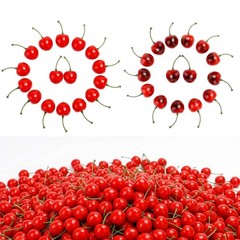 15-60X Artificial Cherry Fake Fruit Faux Food House Kitchen Wedding Party Decor