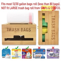 Trash Bag Dispenser with Handles, Garbage Bag Holder for Standard 13/30 Gallo…