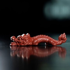 9.8CM Yixing Purple Clay Dragon Tea Pet Exquisite Tea Statue Handmade Ornaments
