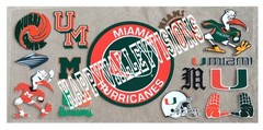 College University MIAMI UV DTF Transfer Sticker DIY Cup Wrap Glasses Bottles