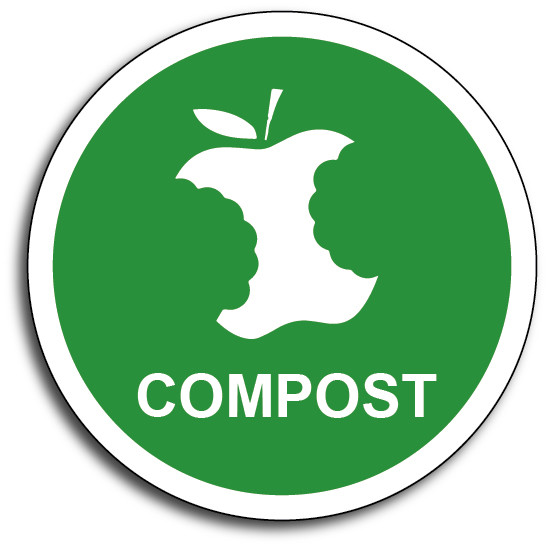 Compost 4″ Green Garbage Waste Organic Fertilizer Mulch Vinyl Decal 3M Sticker