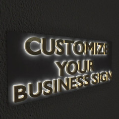 Custom 3D Metal Back Lit Letter Mirror Matte Glossy Polish Stainless LED Sign