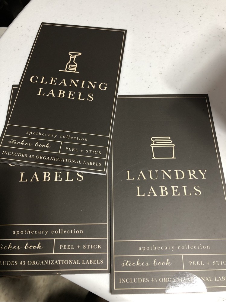 3-NEW 43 pc Laundry & cleaning labeling solution stickers organizational supplie